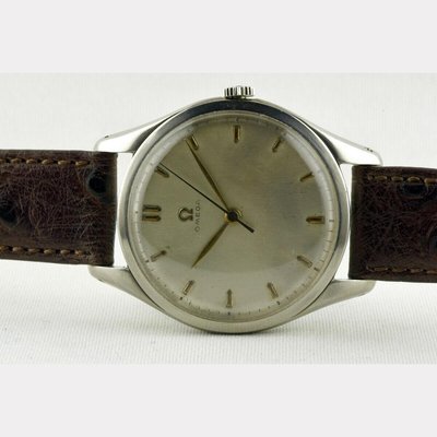 Stainless Steel Manual Winding Jumbo Watch from Omega, Switzerland, 1940s-LOB-692460