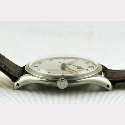 Stainless Steel Manual Winding Jumbo Watch from Omega, Switzerland, 1940s-LOB-692460