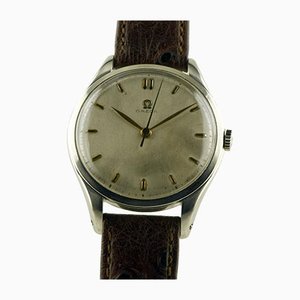 Stainless Steel Manual Winding Jumbo Watch from Omega, Switzerland, 1940s-LOB-692460