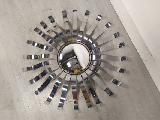 Stainless Steel Sun Mirror from Roche Bobois, 1970s-EAD-992712