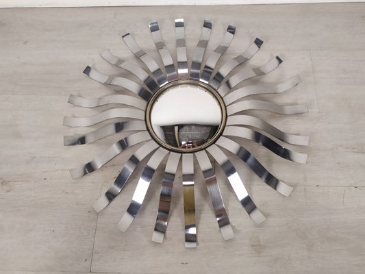 Stainless Steel Sun Mirror from Roche Bobois, 1970s-EAD-992712