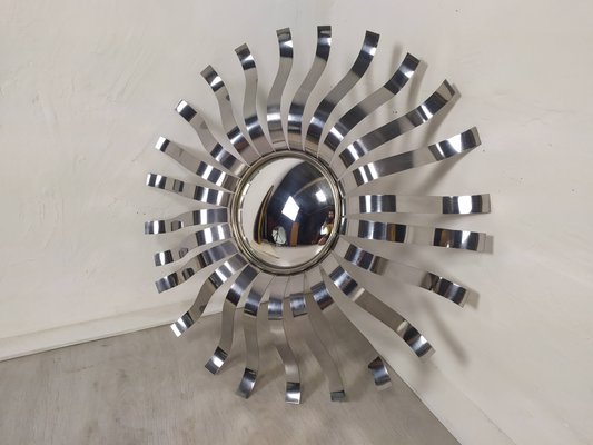 Stainless Steel Sun Mirror from Roche Bobois, 1970s-EAD-992712