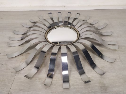 Stainless Steel Sun Mirror from Roche Bobois, 1970s-EAD-992712