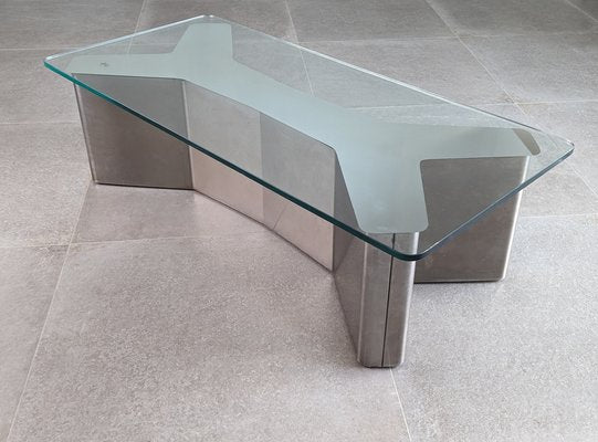 Stainless Steel Ypsilon Coffee Table, 1970s-JJT-1762978