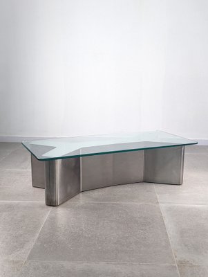 Stainless Steel Ypsilon Coffee Table, 1970s-JJT-1762978