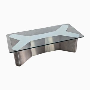 Stainless Steel Ypsilon Coffee Table, 1970s-JJT-1762978