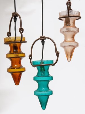 Stalactites Cascade Lamp in Colored Glass attributed to Nanny Still for Raak, 1960s-KL-1812103