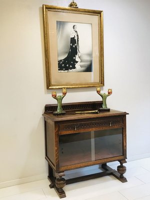 State Portrait of Former Dutch Queen Juliana in Gold Frame with Plaster Crown by Marius Meijboom, 1948-WQJ-745437