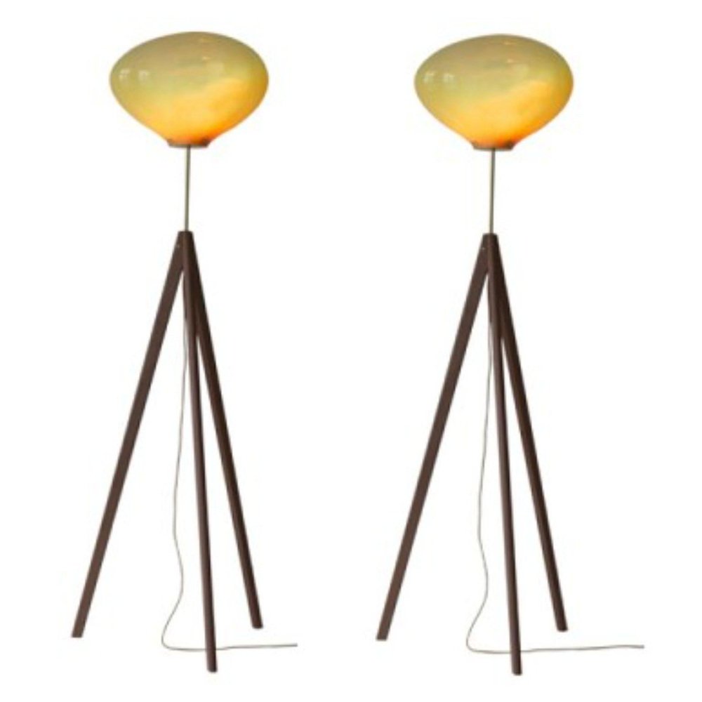 Stati X Amber Iridescent Floor Lamps by Eloa, Set of 2