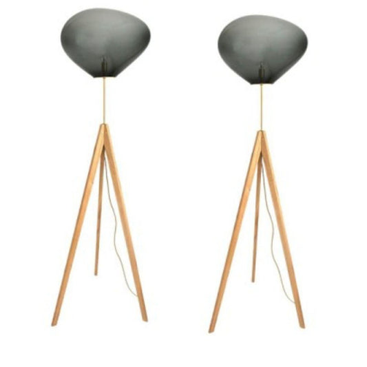 Stati X Silver Smoke Floor Lamps by Eloa, Set of 2