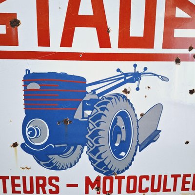 Staub Tractors Metal Enamel Sign, France, 1950s-FRB-1756714