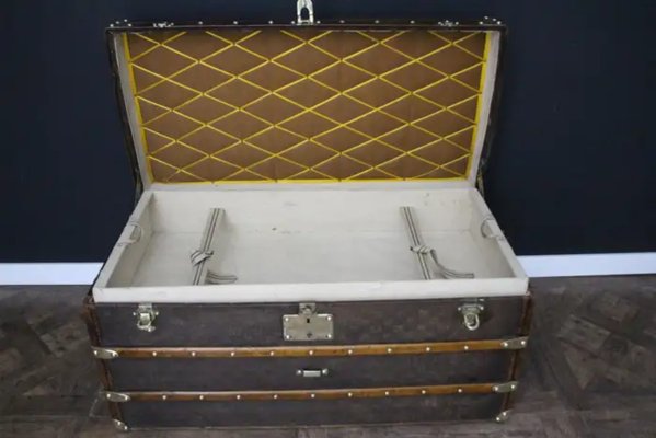 Steamer Trunk in Monogram Woven Canvas from Bigot and Morand, 1890s-YF-2023386