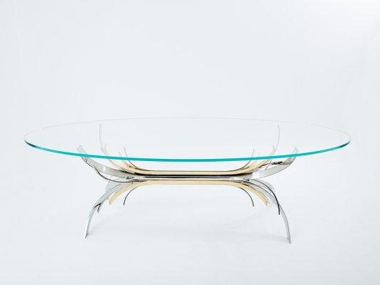 Steel and Brass Dining Table by Maria Pergay, 1970-YJA-1820227