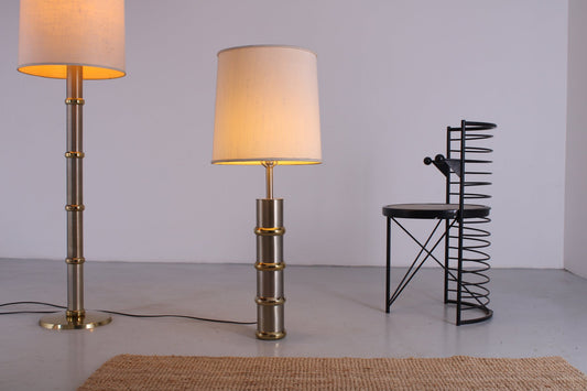 Steel and Brass Floor Lamp from Laurel, 1970s