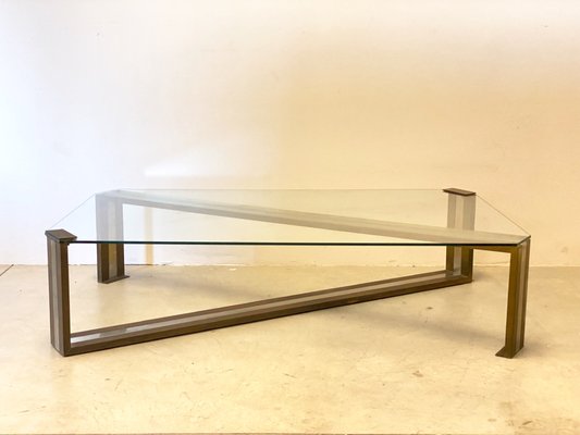 Steel and Brass Table, 1970s-NPC-1326089