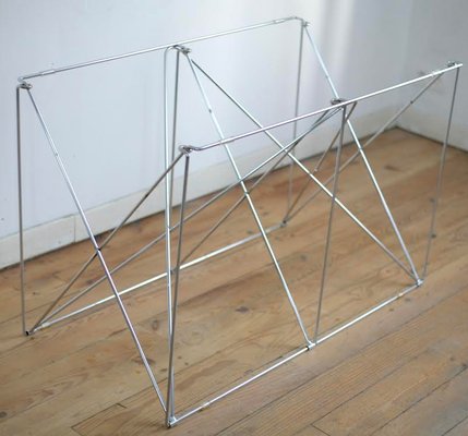 Steel and Glass Dining Table by Max Sauze for Max Sauze Studio, 1970s-MAO-549136