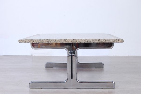 Steel and Granite Coffee Tables by Ammannati & Vitelli for Bruno Brunati, 1970s, Set of 2-XSG-687799