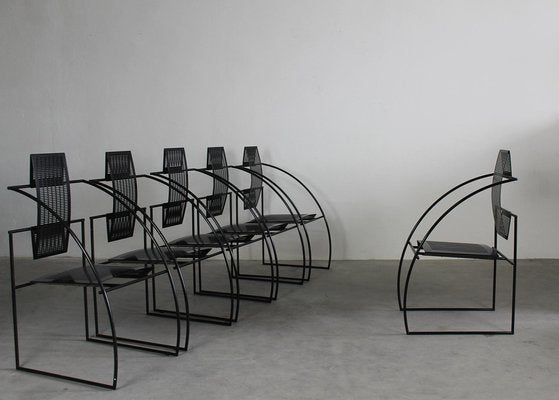 Steel and Metal La Quinta Chairs by Mario Botta attributed to Alias, Italy, 1985, Set of 6-IVC-1446888