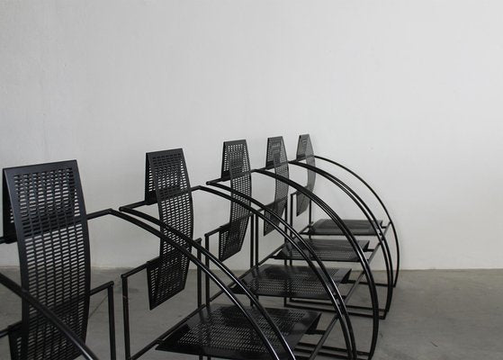 Steel and Metal La Quinta Chairs by Mario Botta attributed to Alias, Italy, 1985, Set of 6-IVC-1446888