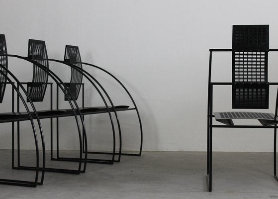 Steel and Metal La Quinta Chairs by Mario Botta attributed to Alias, Italy, 1985, Set of 6-IVC-1446888