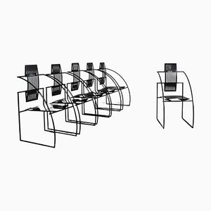 Steel and Metal La Quinta Chairs by Mario Botta attributed to Alias, Italy, 1985, Set of 6-IVC-1446888