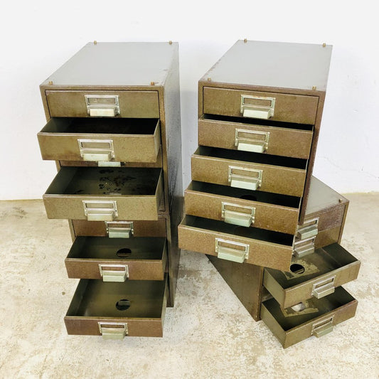 Steel Archive Chests, 1920s, Set of 4