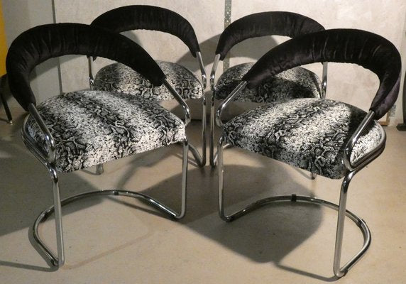 Steel Chairs by Giotto Stoppino for Kartell, Italy, 1970s, Set of 4-ERB-1785422