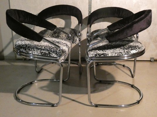 Steel Chairs by Giotto Stoppino for Kartell, Italy, 1970s, Set of 4-ERB-1785422