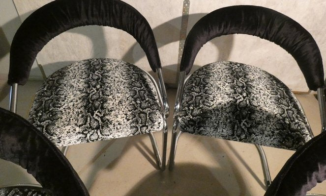 Steel Chairs by Giotto Stoppino for Kartell, Italy, 1970s, Set of 4-ERB-1785422