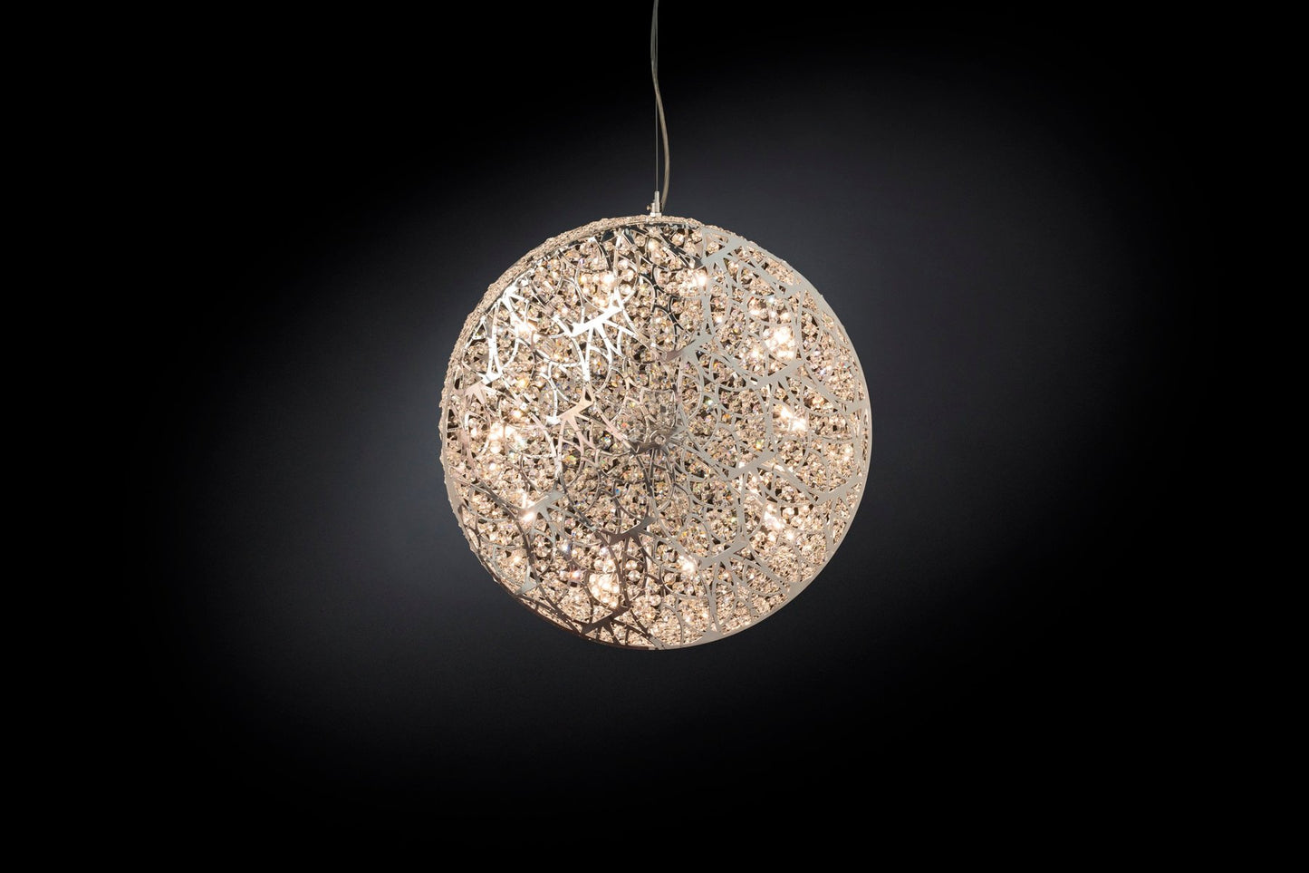 Steel & Crystal Cilindro Verticale Arabesque 20 Ceiling Lamp from Vgnewtrend