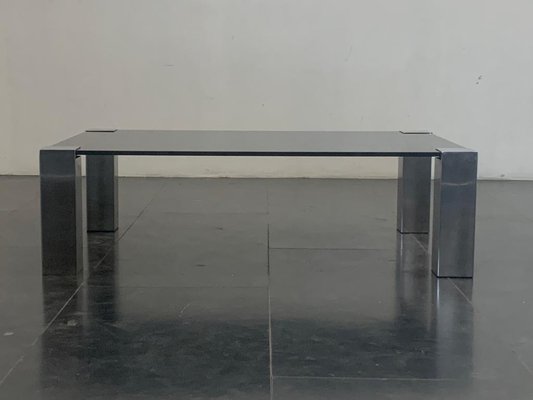 Steel & Crystal Coffee Table from Cidue, 1970s-IJR-1359245