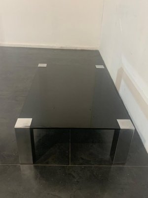 Steel & Crystal Coffee Table from Cidue, 1970s-IJR-1359245