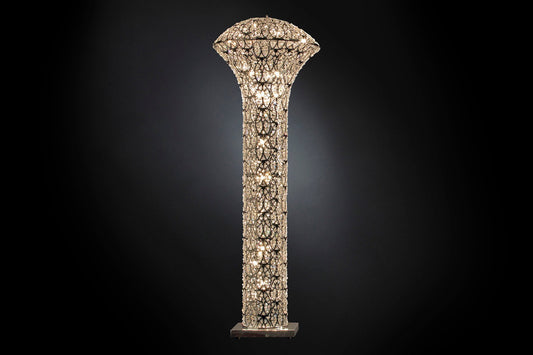 Steel & Crystal Exclamation Arabesque Da Terra Lamp from Vgnewtrend