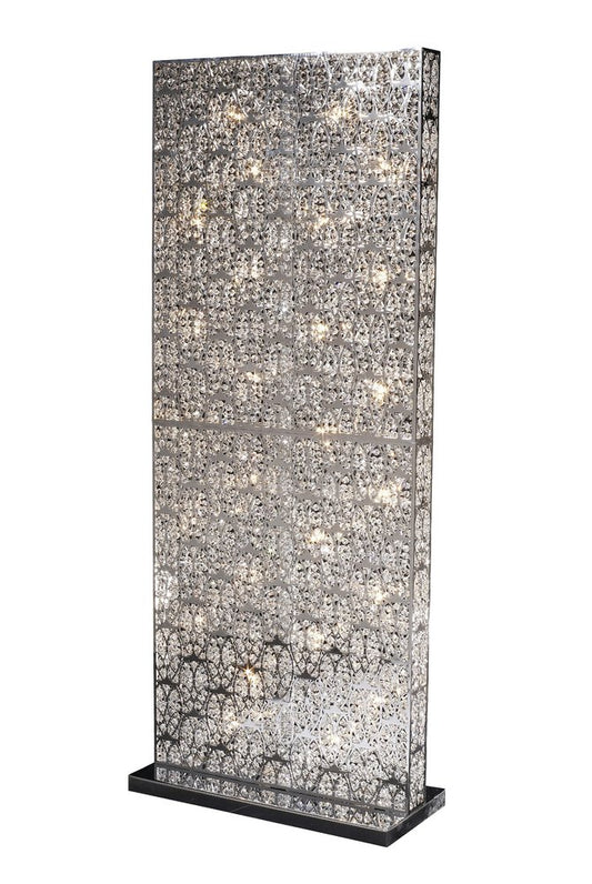 Steel & Crystal Rectangular Separe Arabesque Floor Lamp from Vgnewtrend