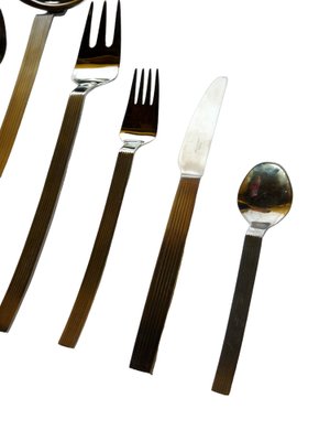 Steel Cutlery by Nencioni Moleri for Design Zani, 1960s, Set of 75-KGD-1807115