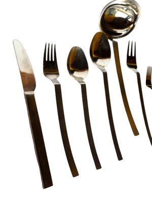 Steel Cutlery by Nencioni Moleri for Design Zani, 1960s, Set of 75-KGD-1807115