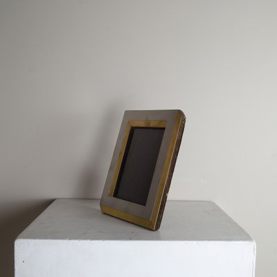 Steel Frame and Brass Photo Holder, 1970s-JQO-1431769