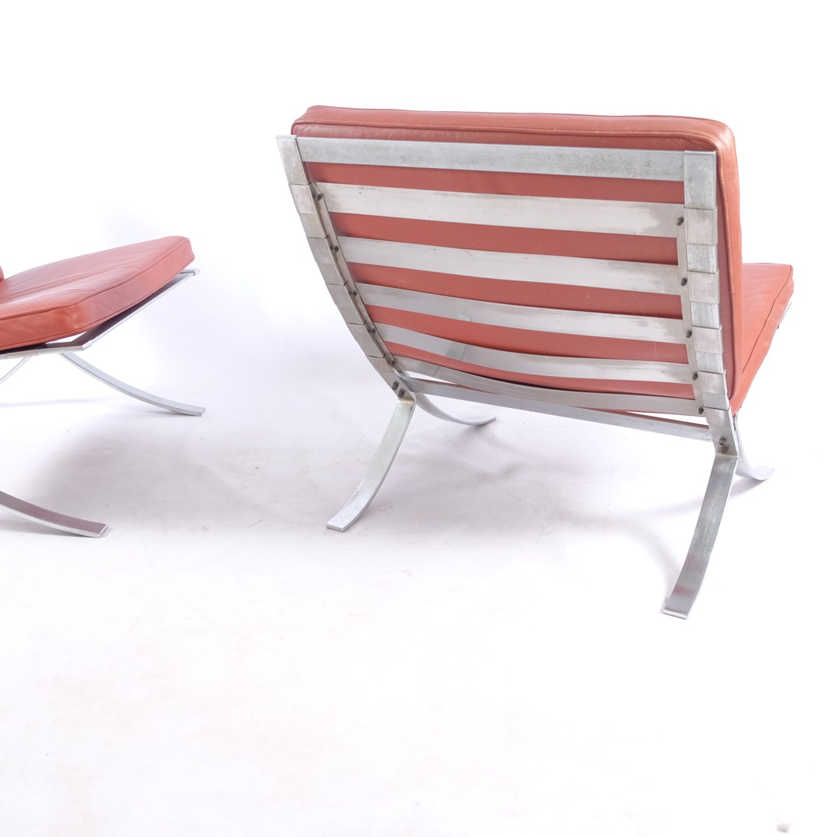 Steel & Leather Tango Chairs by Steen Østergaard for Steel Line, 1970, Set of 2