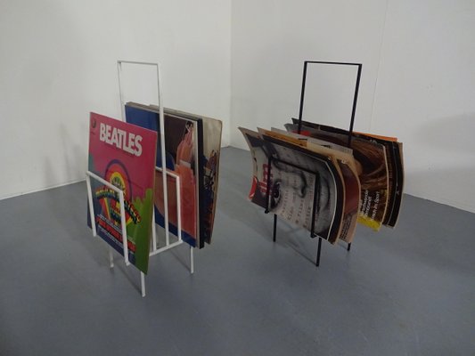 Steel Magazine or Record Racks, 1960s, Set of 2-RDW-604180