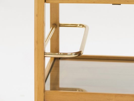 Steel Mirror Trolley by Jacques Adnet, 1940s-YJA-770522