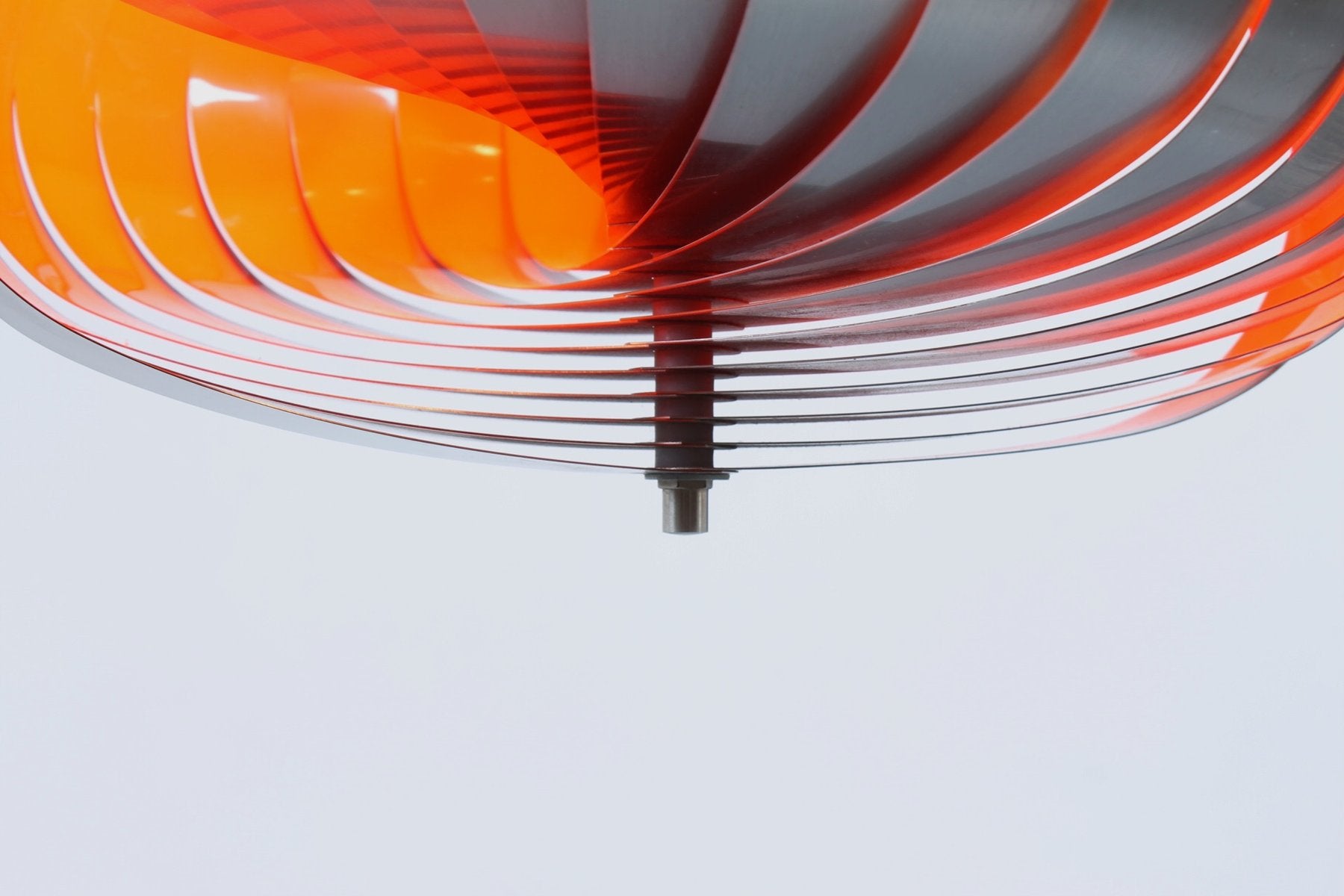 Steel Spiral Pendant Lamp by Henri Mathieu for Lyfa, 1970s