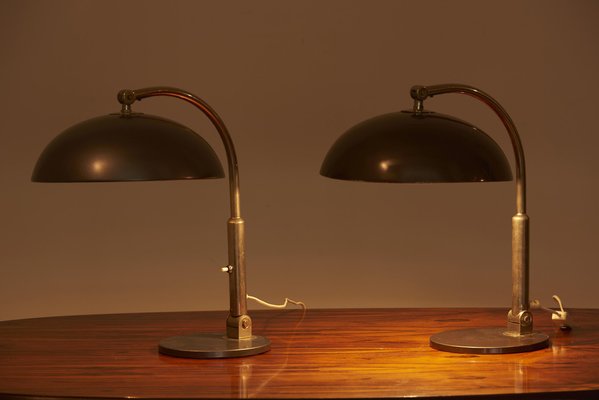 Steel Table Lamps, 1960s, Set of 2-SFD-1172693