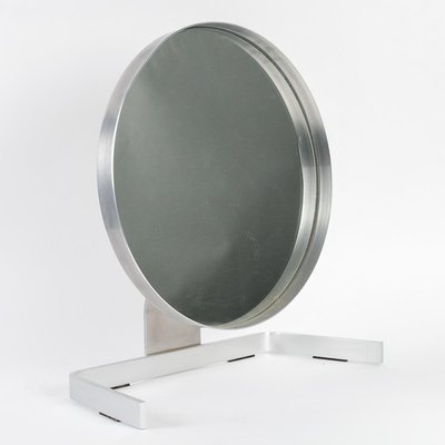 Steel Table Mirror by Pierre Vandel, 1970s-WFS-1786008