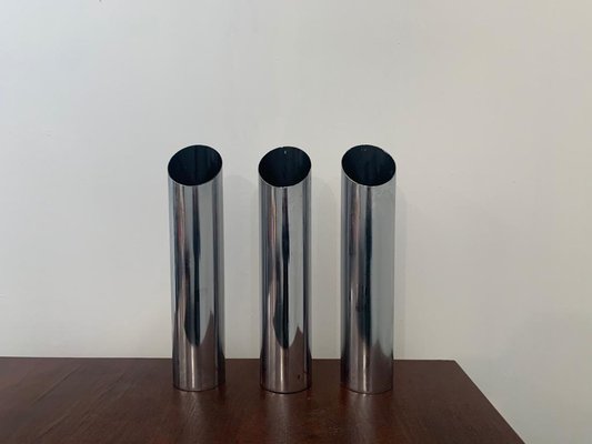 Steel Umbrella Stand Vases, 1970, Set of 3-IJR-1146793