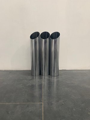 Steel Umbrella Stand Vases, 1970, Set of 3-IJR-1146793