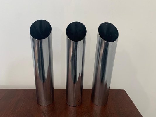 Steel Umbrella Stand Vases, 1970, Set of 3-IJR-1146793