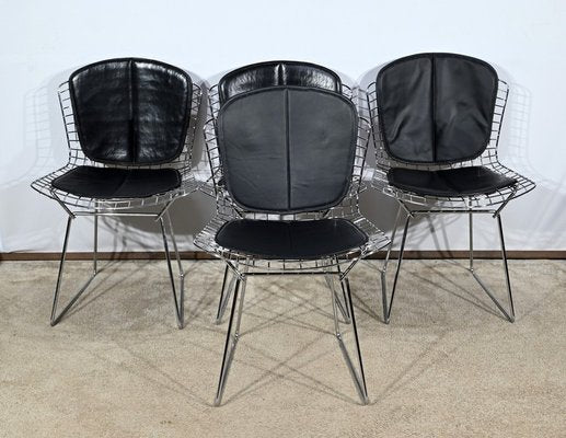 Steel Wire Chairs by Harry Bertoia for Knoll, 1970s, Set of 4-RVK-1806889