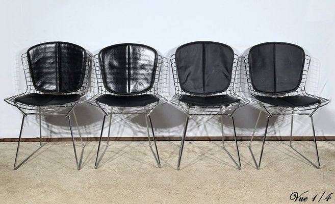 Steel Wire Chairs by Harry Bertoia for Knoll, 1970s, Set of 4-RVK-1806889