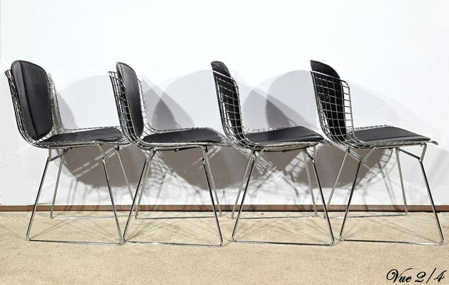 Steel Wire Chairs by Harry Bertoia for Knoll, 1970s, Set of 4-RVK-1806889