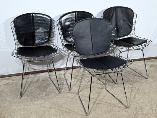 Steel Wire Chairs by Harry Bertoia for Knoll, 1970s, Set of 4-RVK-1806889